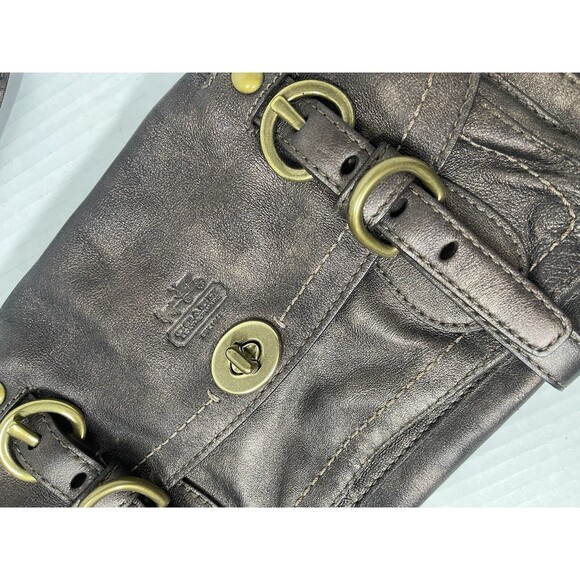 Coach Legacy Garcia Oversized Clutch 12707 Bronze Leather Brass Hardware - Picture 2 of 9